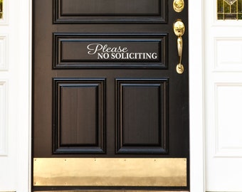 Please No Soliciting Sign Vinyl Decal Sticker