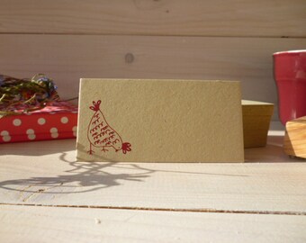 Pecking Hen Olive Wood Stamp