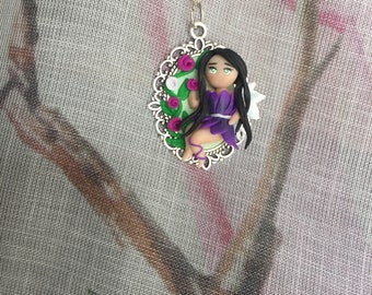 Flower Fairy on cameo, necklace