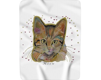 Cat Blanket, Sherpa Fleece Cat Blanket