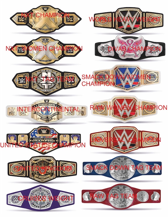 Any WWE Champion and Divas Belts Iron on Transfer t shirt PDF