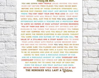 High School Graduation Gift For Her Girl Graduation Words Of Wisdom Art Print Dorm Room Wall Decor Idea College Quote Ready Or Not Poster