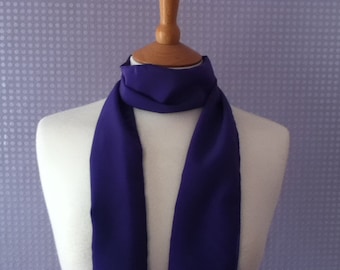Purple scarf - skinny lightweight chiffon scarf
