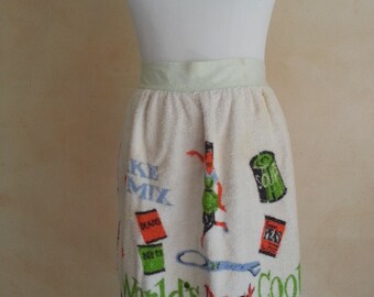 50s Terry Kitchen Apron - World's Best Cook