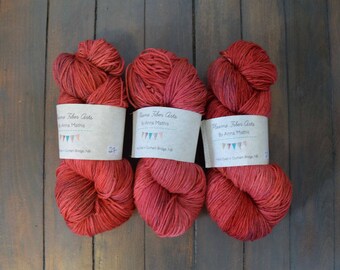 Romantic Red - Hand Dyed Superwash Sock