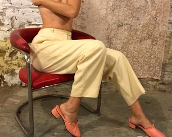 pale yellow trousers