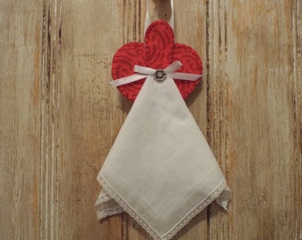 Vintage handkerchief angel