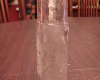 Antique Cylindrical Apothecary Bottle 6" Tall