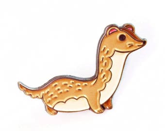 Ferret pin, weasel enamel pin, ferret enamel pin, ferret lapel pin, weasel pin, ferret button, ferret weasel, ferret badge, lapel pin game
