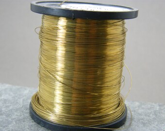Brass wire ~ 0.3 mm gauge bare brass wire ~ Yellow brass wire ~ 28g brass wire ~ Jewellery supplies ~ Wire wrapping ~ Brass Jewelry wire ~