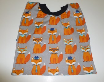 Fox pullover bib for babies or toddlers, baby gift, toddler gift