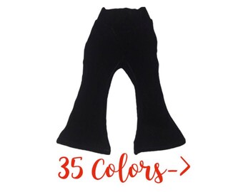 Velvet Bell Bottoms (Baby Bell Bottoms,Toddler Bell Bottoms,Kids Bell Bottoms,Costume Bell Bottoms,Solid Bottoms,Velvet Bellbottoms)