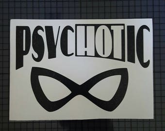 Harley Quinn HOT in Psychotic Decal - Mask Design - DC Comics - 16 Colors & Multiple Sizes