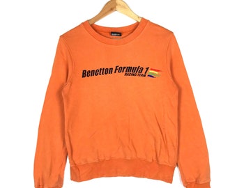 Rare! Vintage Benetton Formula 1 Racing Team Sweatshirt Small Size