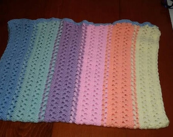 Rainbow Hairpin Lace Blanket