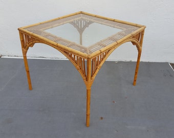 Franco Albini Style Rattan Dining Table .
