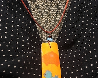 Woodwind Reed Bluebird Necklace