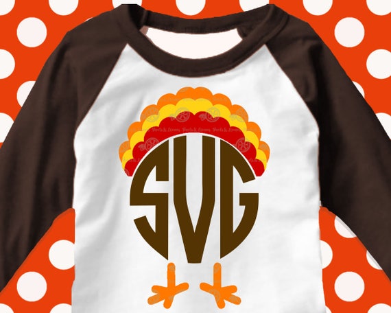 Download Turkey monogram svg Thanksgiving svg turkey svg SVG DXF