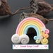 2pcs Rainbow Polymer Clay Cloud Cabochons Jewelry supplies finding earring necklace Cute Phone Decor Fake Sweets