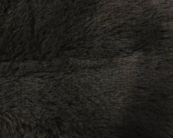 Black Faux Fur Short Pile Fabric by the Yard- Style 5048
