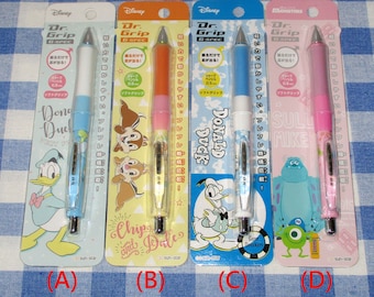 Japan Disney x Pilot Donald Duck / Chip and Dale / Monsters Inc Dr Grip Mechanical Pencil