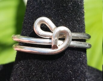 Silver Wire Wrapped Simple Ring - Size 6