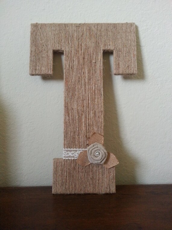 Twine wrapped letters