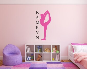 Cheerleader Wall Decal Cheer Sticker Girl Name Room Wall Decor Vinyl Decal Sticker - Personalized Cheerleader Scorpion