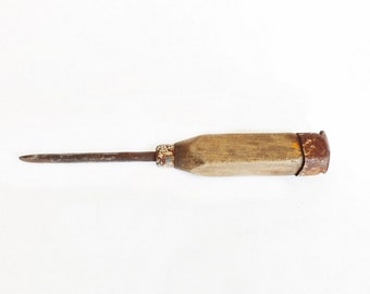 Antique Screwdriver with Wooden Handle, Antique Tool, Home Tool Supplies, Primitive Decor, Screw Driver, Vintage Tool, Memorabilia