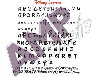 Disney Font SVG Collection! 4 different Disney lettering fonts, Disney Alphabet DXF, Disney Clipart, SVG Files for Silhouette Cameo / Cricut
