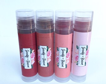 Organic Tinted Lip Balm | 100% Natural | Serenity + Blossom