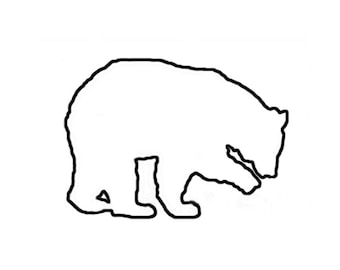 bear stencil etsy
