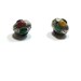 25MM Sterling Silver And Gemstone Focal Bead , Amethyst Focal Bead , Multi Gemstone Focal Bead , 2 Pcs