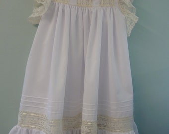 Ruffle sleeve heirloom dress