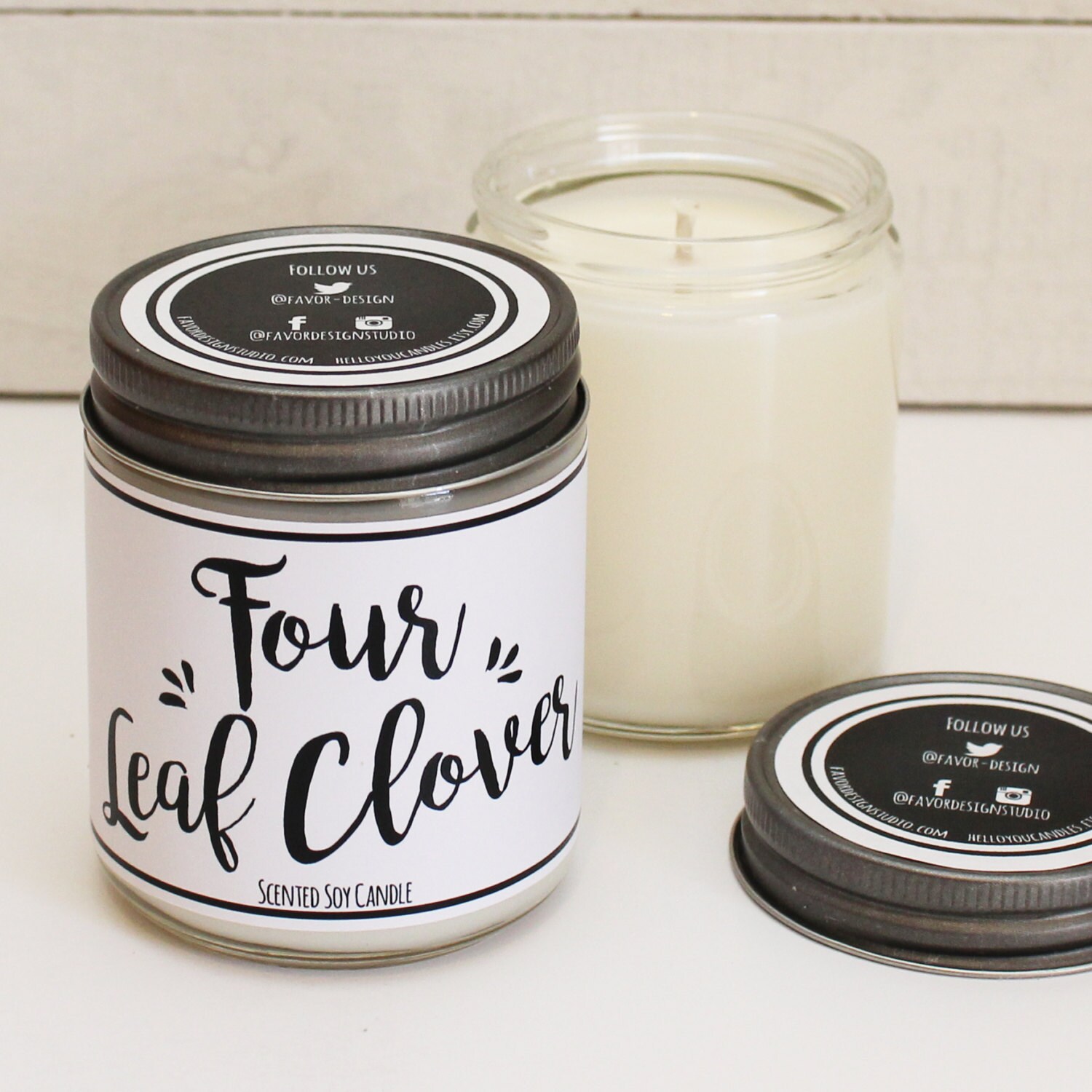Four Leaf Clover Scented Candle 8 oz Candle St.