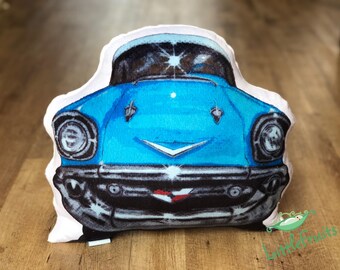 1957 Chevy Pillow, Chevy Plush Pillow, Funny Car, Car Toy Pillow, Chevrolet Bel Air, Car Lover, Gift for Dad, Funny Car Cartoon, Car Decor