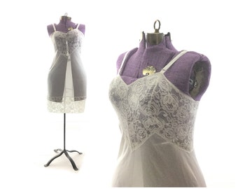 Vintage Slip, 34 Slip, White Slip, Monsanto, Lace Slip, Full Slip, 1960s Slip, 60s Slip, Womens Slip, Lace Slip, Vintage Lace Slip