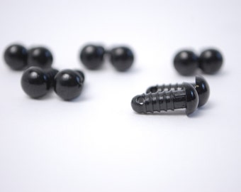 8mm Safety Eyes in Black - 5 Pairs