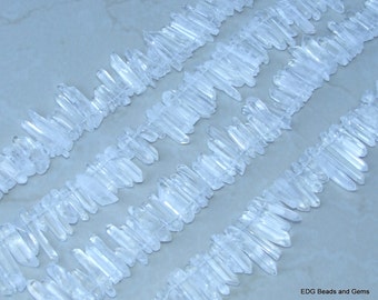 Polished Quartz Points. Half Strand - Polished Crystal Points - Natural Quartz Points - Random Lengths - 15mm - 35+mm