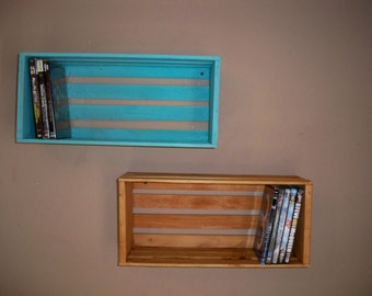 Wood Crate Shelving, Shelving,Crate shelf's Wall Decor Shelf's,Wall Shelf For Pictures,DVD Storage Crate, Wood Crate Centerpiece,