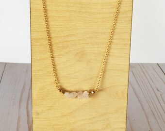 Rose Quartz Necklace | Rose Quartz | Crystal Necklace