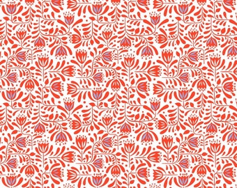 Red Hann's Floral - Hann's House - Lewis and Irene - A278-2 - Available in Fat Quarters, Half Yards and Yards