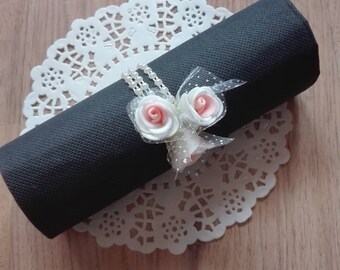 Wedding Napking Rings ,Set 6 Pearl Napking Rings, Napkin Holder