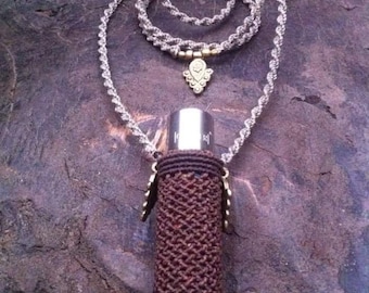 Handmade macrame lighter holder, lighter necklace, lighter case