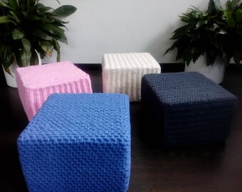Pouf crochet wool Sitzpouf pouf
