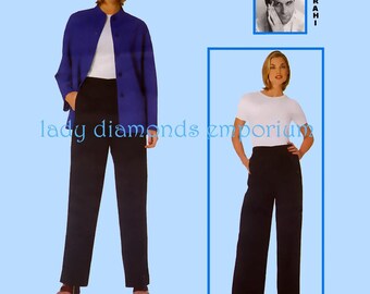 Vogue 2093 Vintage Isaac Mizrahi Loose Fitting Lined Jacket & Pants Womens sz 14 16 18 Bust 36 38 40 Easy Plus Size Sewing Pattern Uncut FF