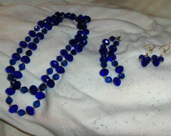 dark sapphire blue "Spaced Disks" 3 piece set
