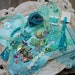 Oceanside. Embellishment Kit, Crazy Quilting, Inspiration Kit. Blue, teal and green tones. No 800_C