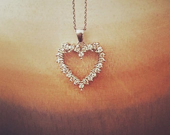 Ray Of Sun! Diamond Heart Pendant