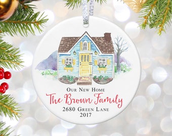 First Christmas In Our New Home Ornament Personalized Gift First Christmas New House, New Home Gift For Wife Custom Christmas Ornament House